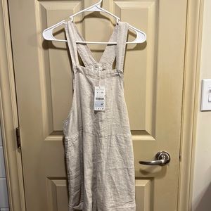 Oysho linen romper With pockets